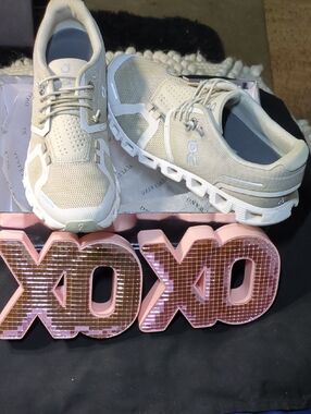 On Running Size 6 Neutral Tan Mesh Sneakers NOW ONLY $60